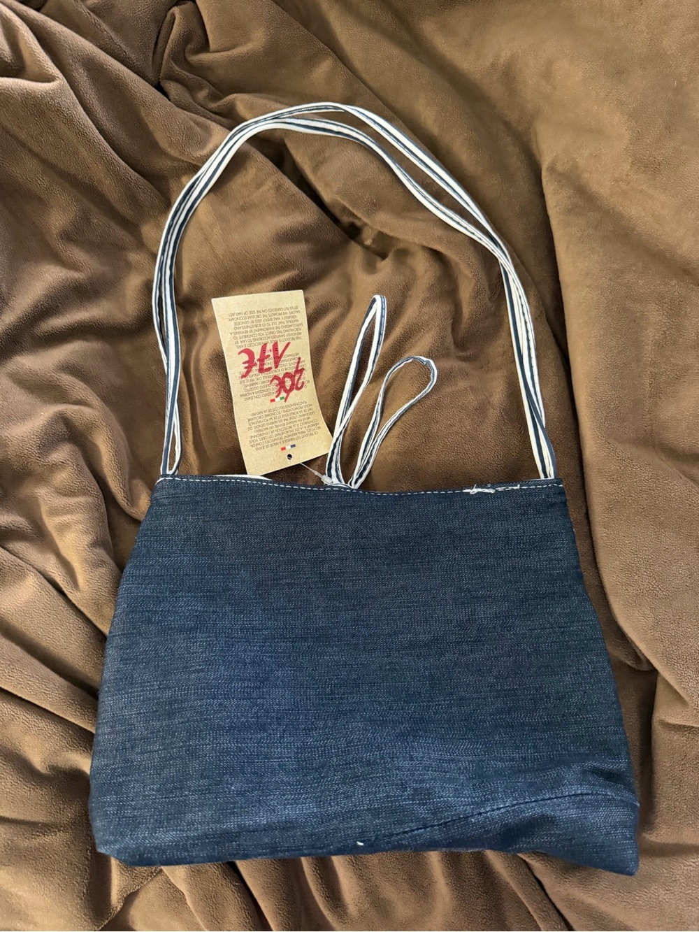 Manu Bag Italy Upcycled Denim Monaco Monte Carlo Crossbody Shoulder Bag NWT - Picture 2 of 6
